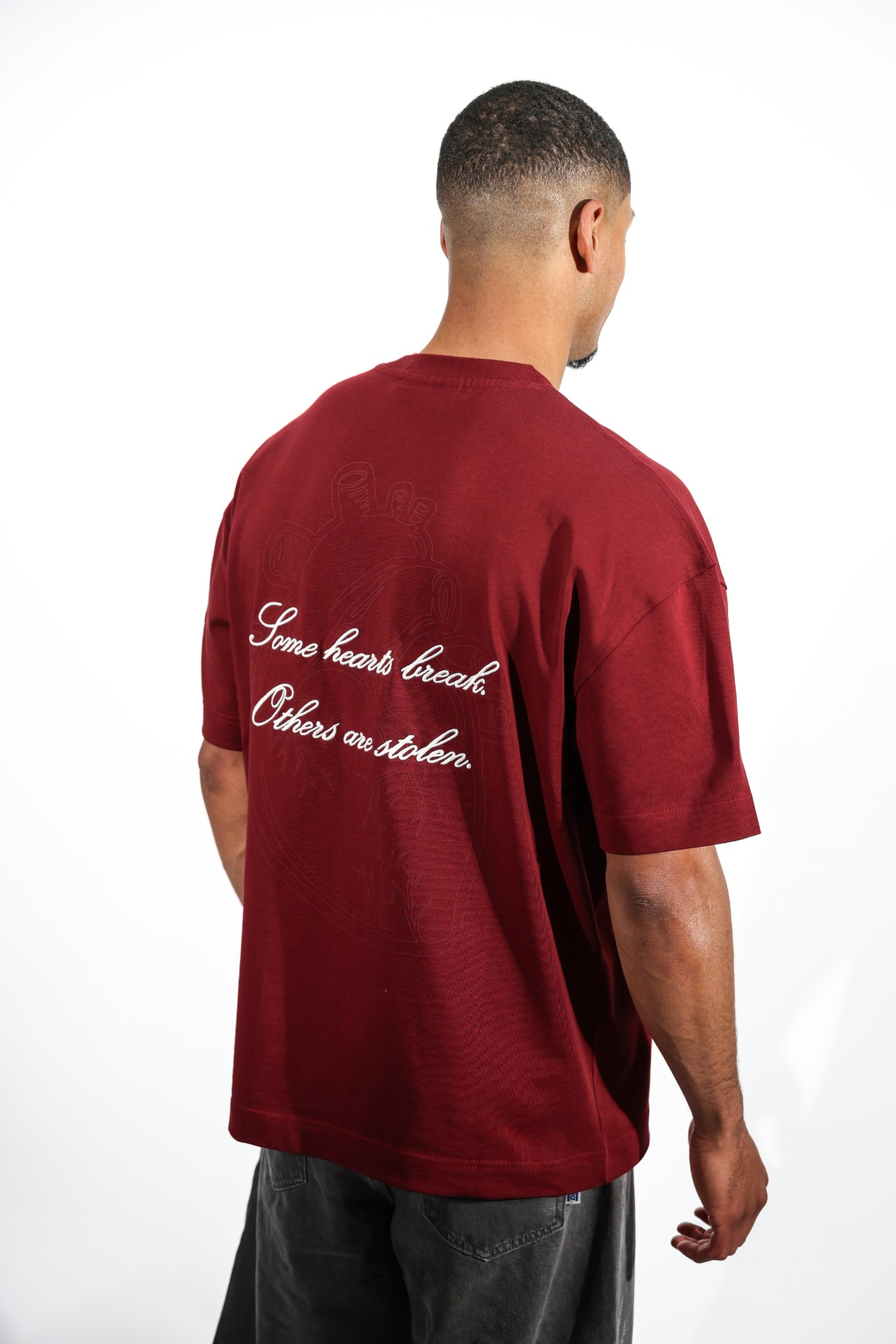 Stolen Hearts Are Stolen T-shirt - Burgundy