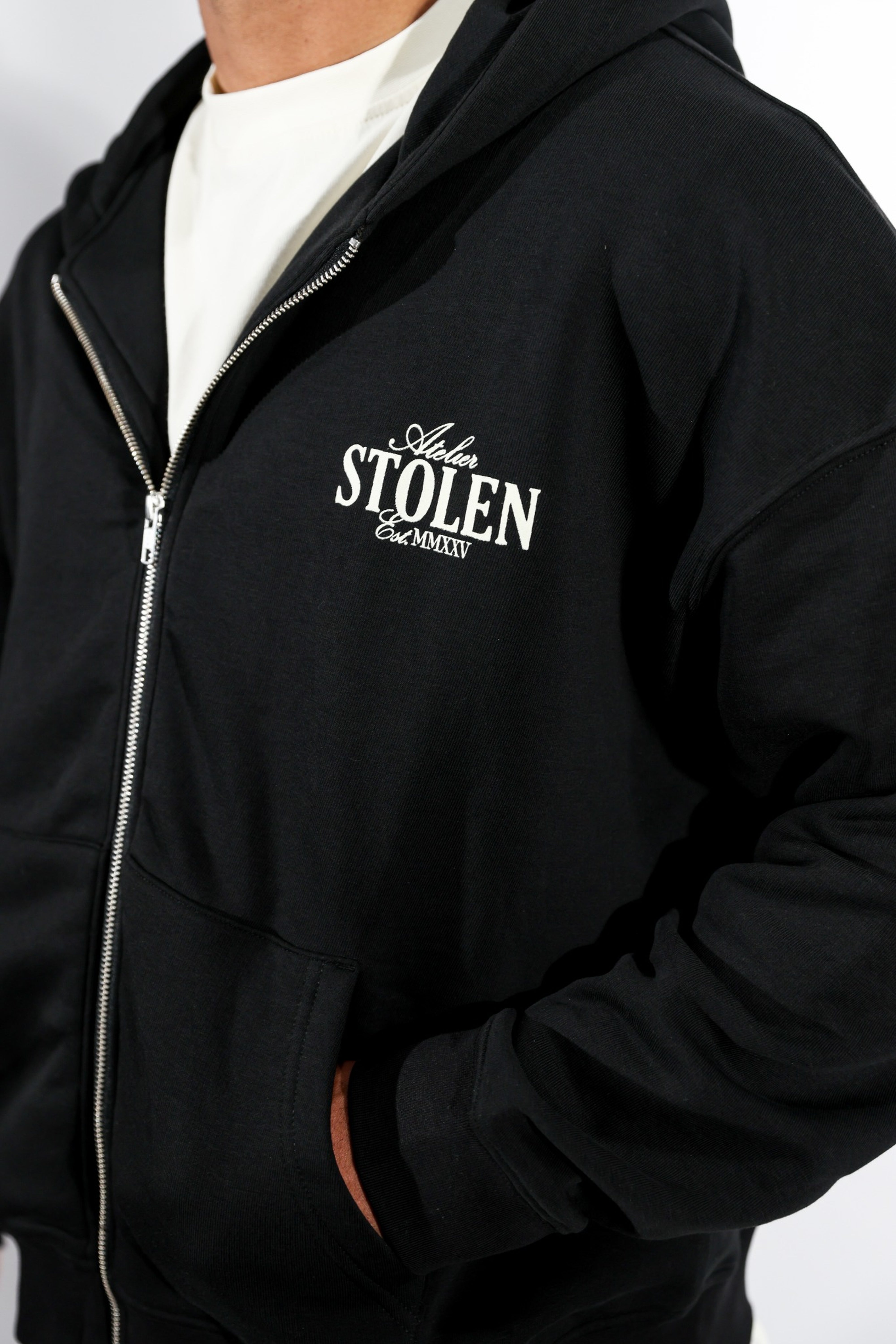Stolen Zip Hoodie - Black