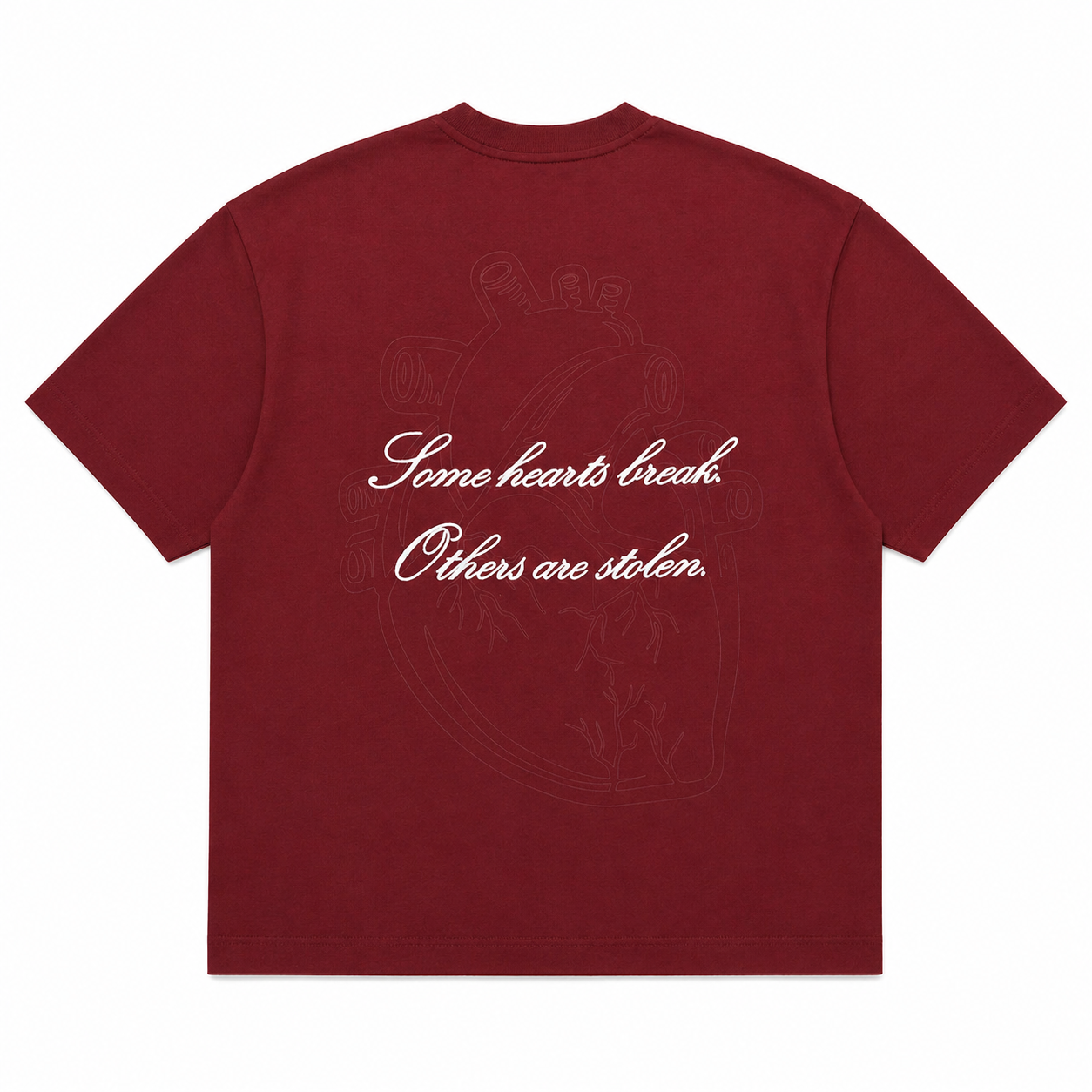 Stolen Hearts Are Stolen T-shirt - Burgundy