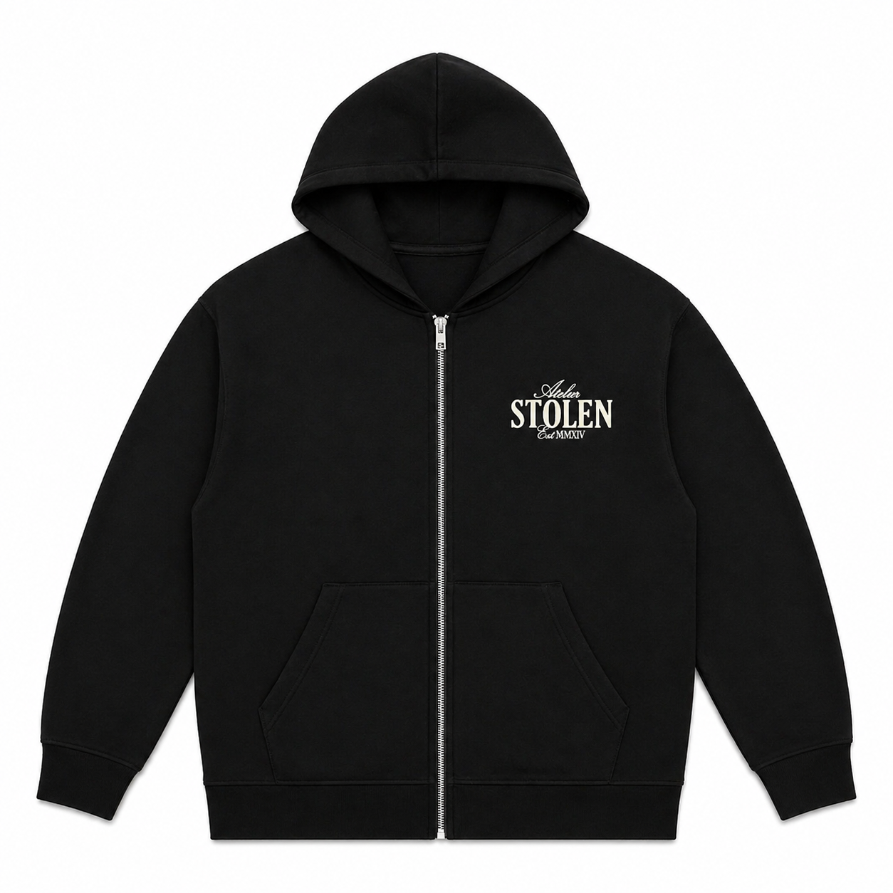 Stolen Zip Hoodie - Black