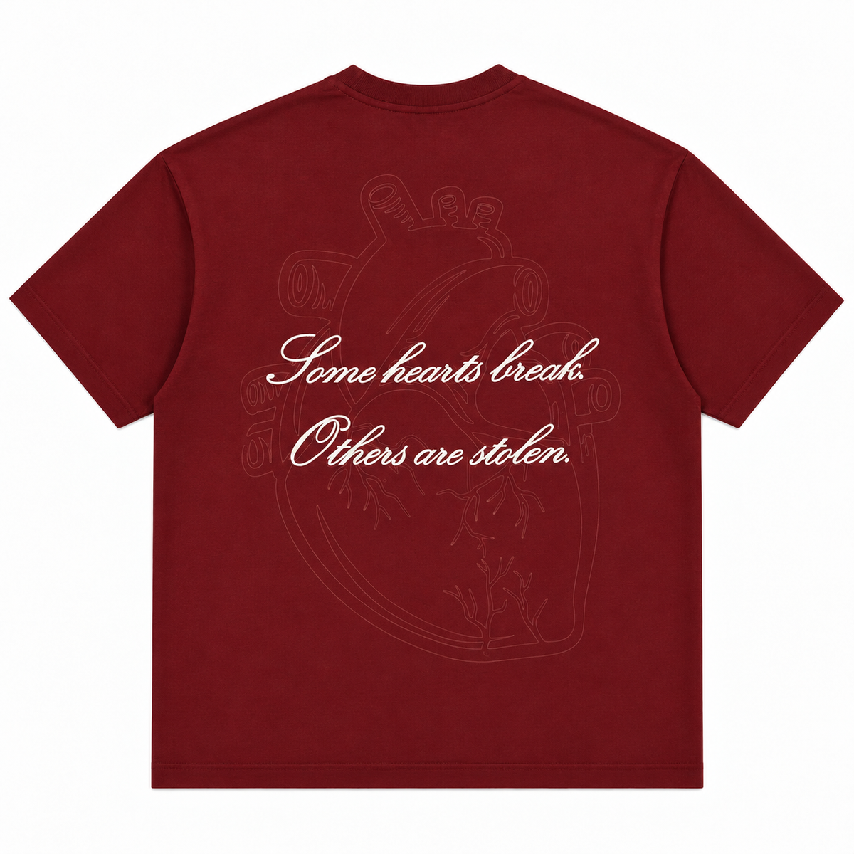 Stolen Hearts Are Stolen T-shirt - Burgundy