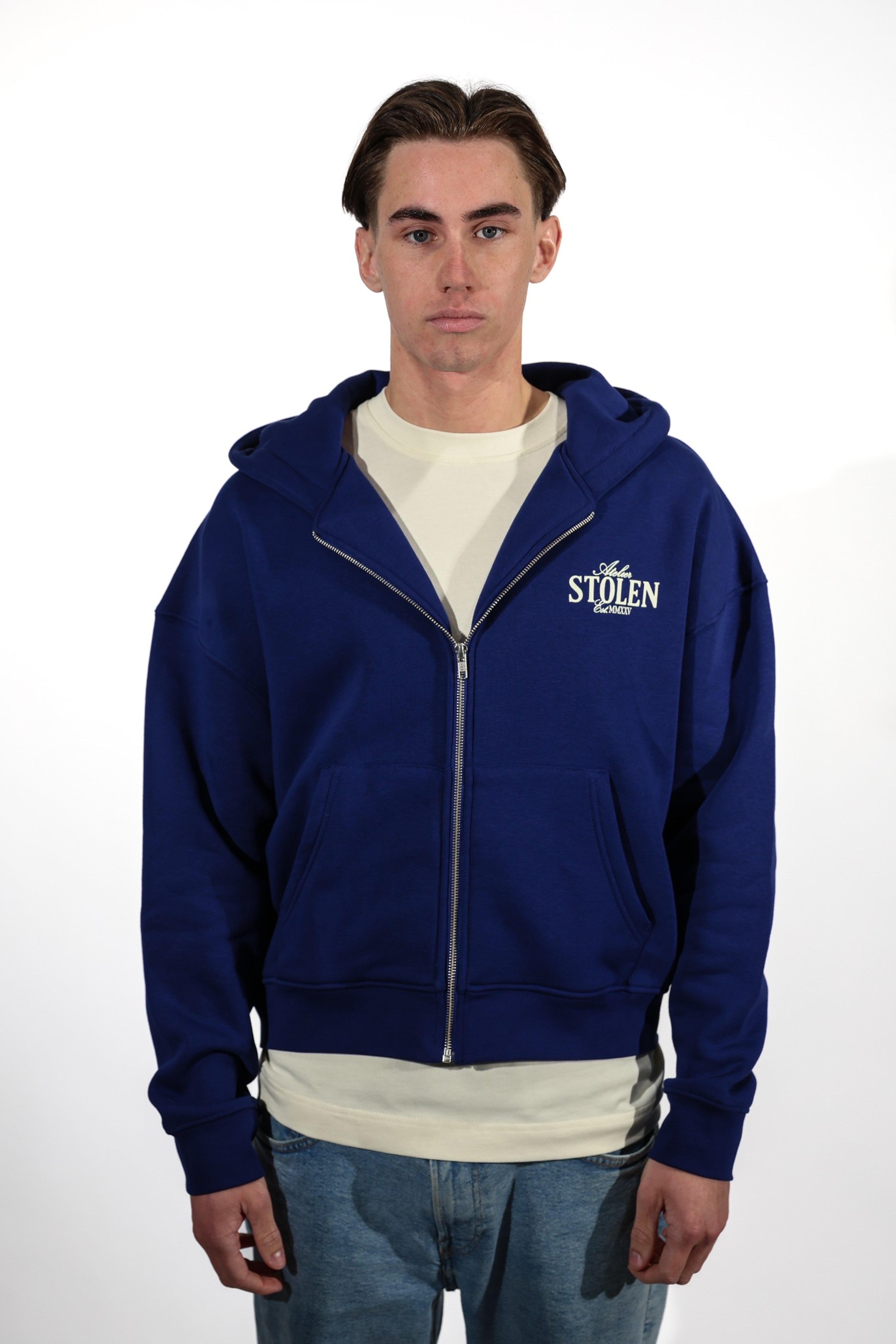 Stolen Zip Hoodie - Navy